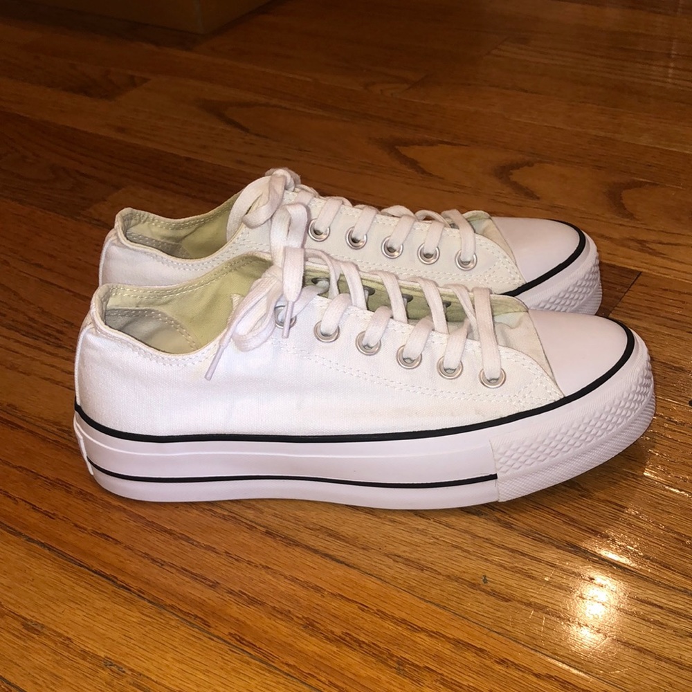 White platform converse